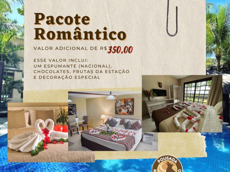 Pacote romântico casal em porto de galinhas - Pousada Recanto do Lobo